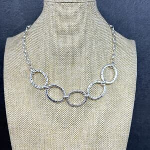 Silpada Sterling Silver Hammered Lightweight Link Intuition Necklace N2927